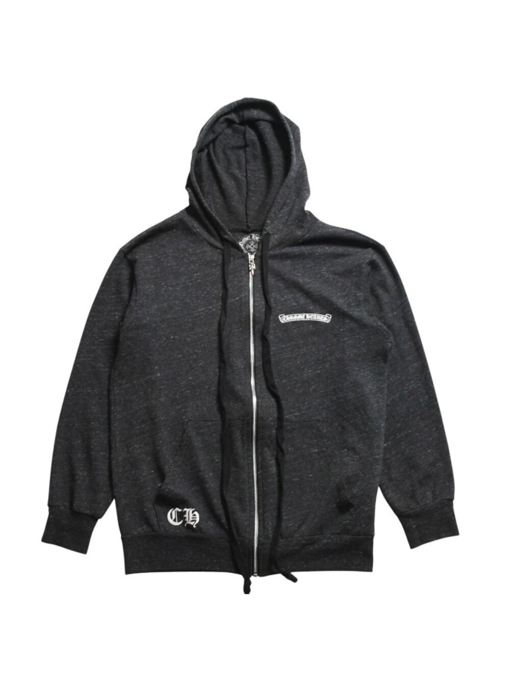 Chrome Hearts Zip Up Hoodie Star Scroll Label Dagger Zip Marbled Gray L